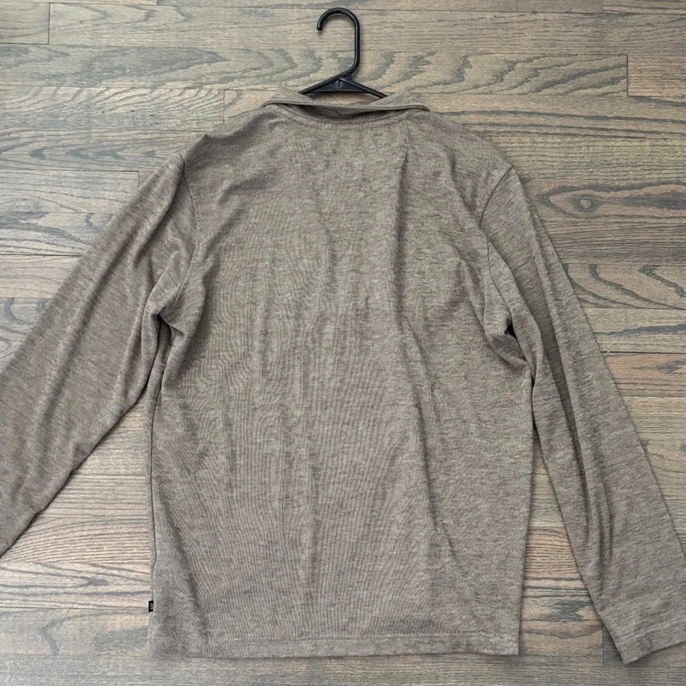 GAP Men's Half-Zip Pullover in Taupe